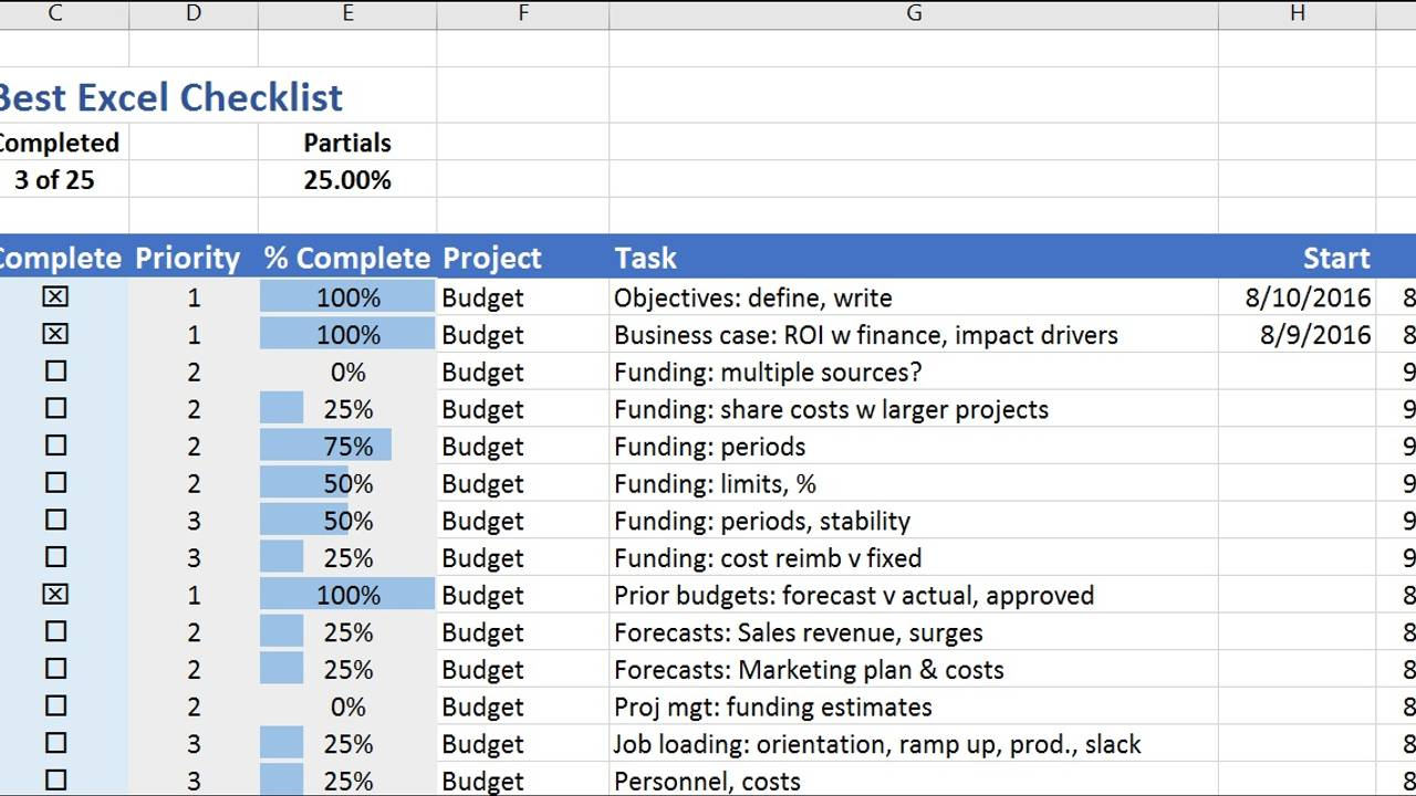 10 Checklist Template In Excel Excel Templates Excel Templates Riset