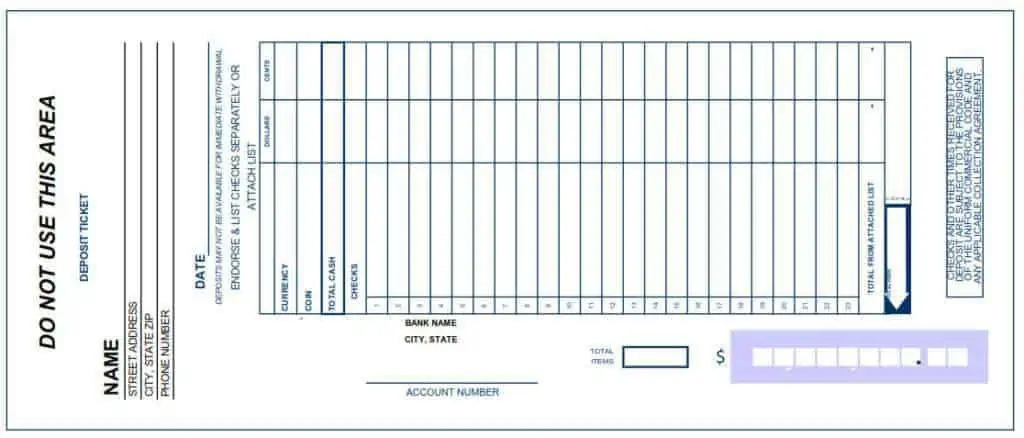 10 Deposit Slip Templates Excel Templates