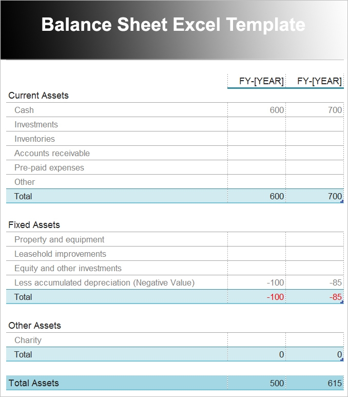 10 Free Excel Balance Sheet Template Excel Templates Bank2home