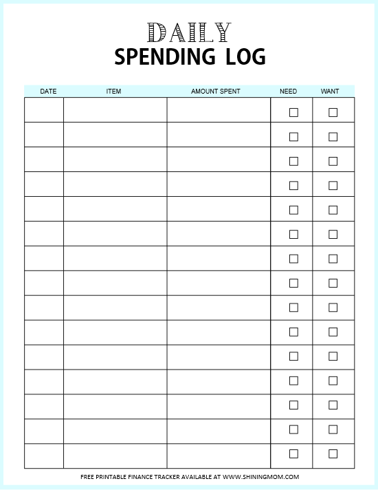 10 Free Printable Expense Trackers To Help You Stay On Budget