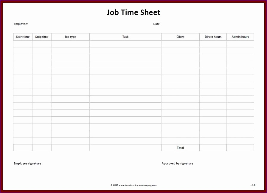10 Timecard Template Excel Excel Templates