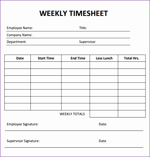 10 Timecard Template Excel Excel Templates