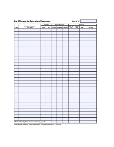 10 Travel Expense Log Examples To Download