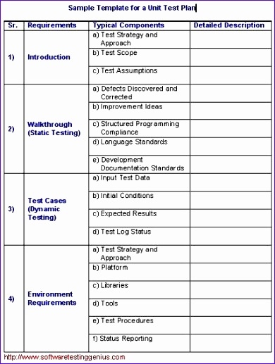 12 Software Test Plan Template Excel Excel Templates