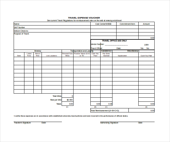 16 Expense Voucher Templates Word PDF Excel PSD