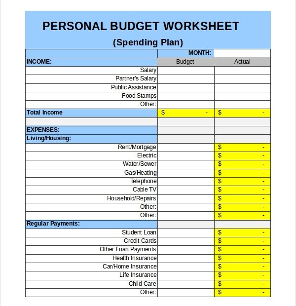 30 Excel Monthly Budget Templates Word Excel Pages