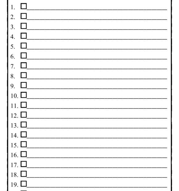 30 Free Checklist Templates Word Excel Checklist Template Free