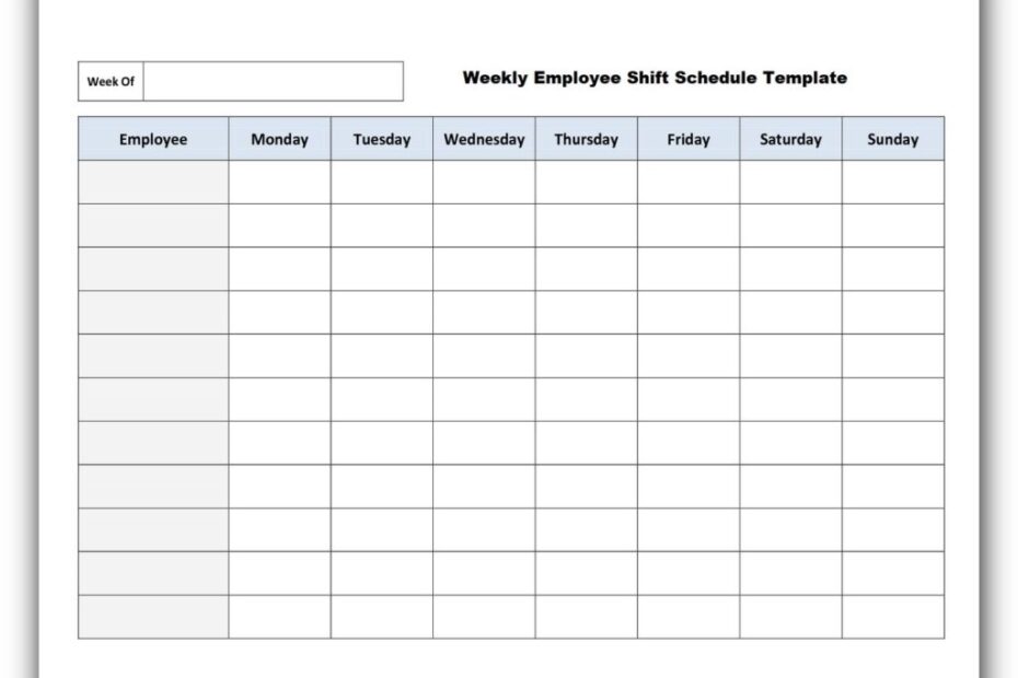 4 Questions For An Effective Weekly Employee Shift Schedule Template