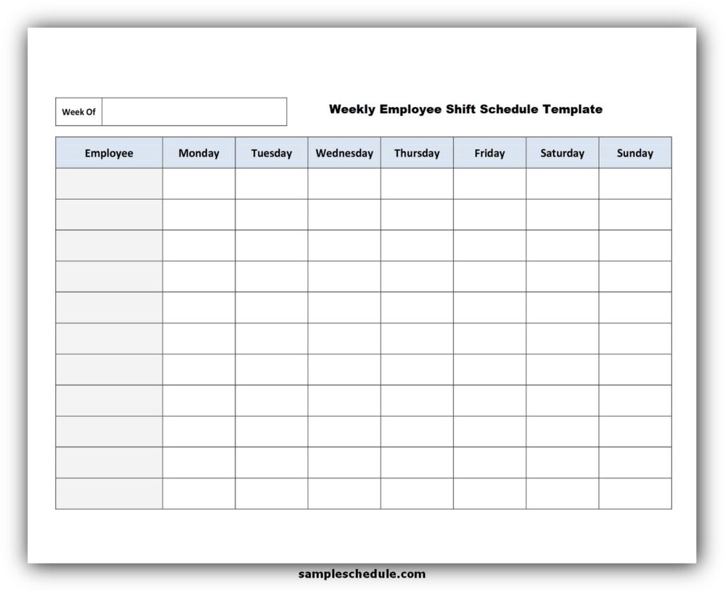 4 Questions For An Effective Weekly Employee Shift Schedule Template 