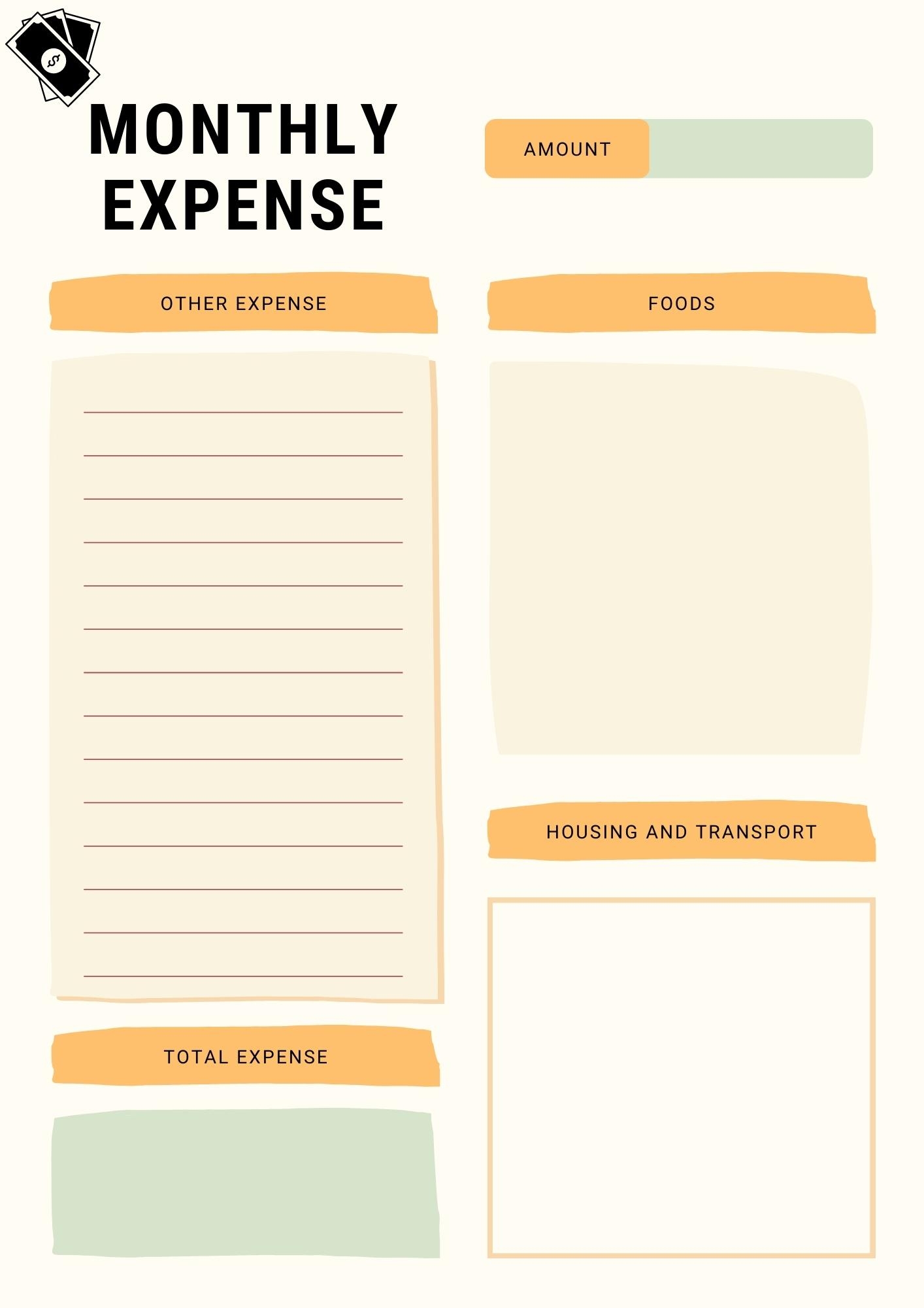 40 Free Printable Expense Trackers Printaboles