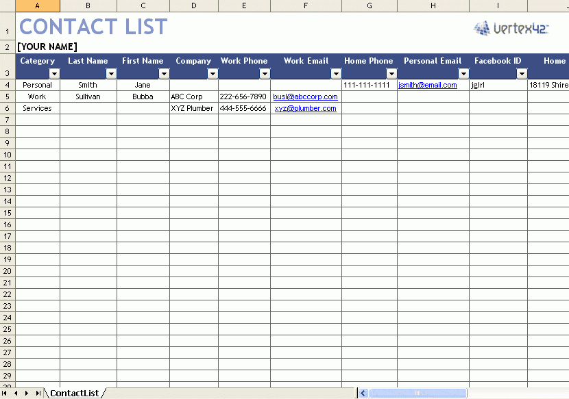 6 Excel Client Database Templates Excel Templates