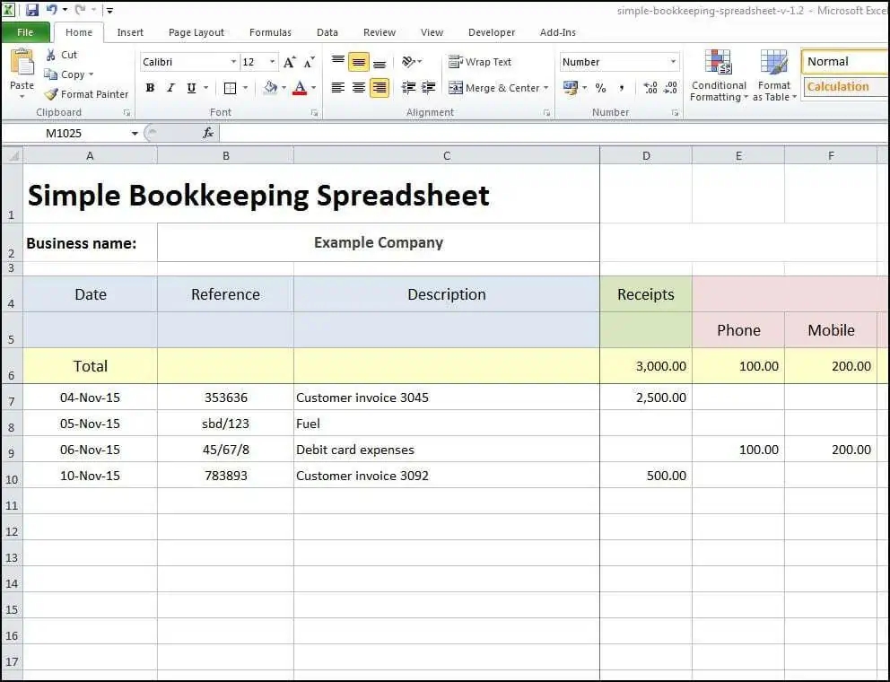 8 Excel Bookkeeping Templates Excel Templates