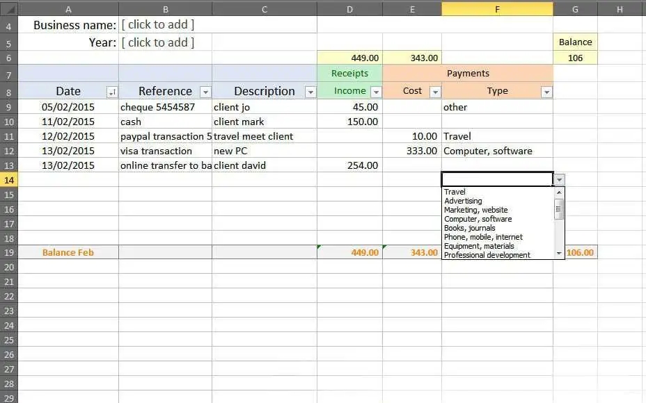 8 Excel Bookkeeping Templates Excel Templates