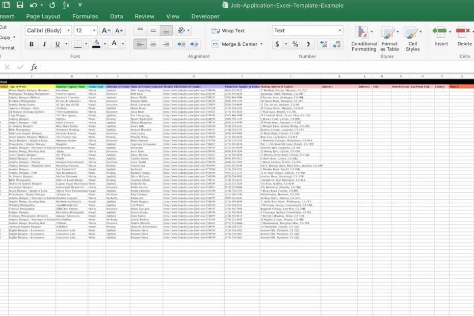 Ace Info About Job Tracker Excel Template Webunit