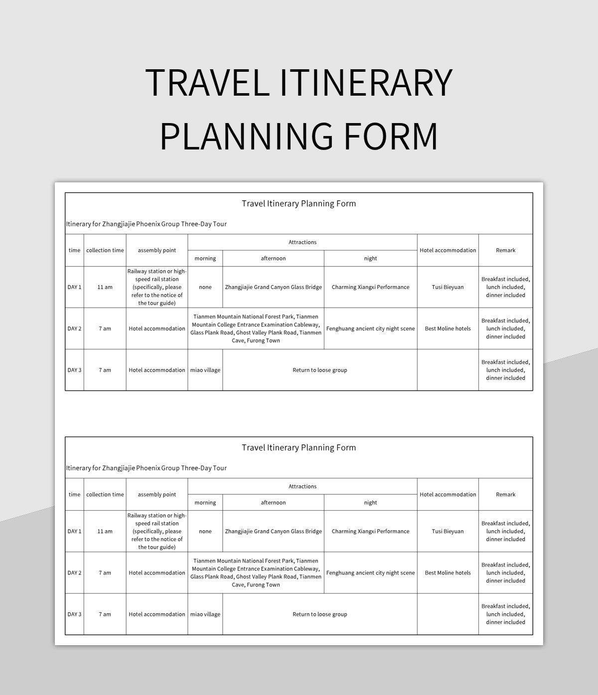 Best Travel Itinerary Template Google Sheets Infoupdate