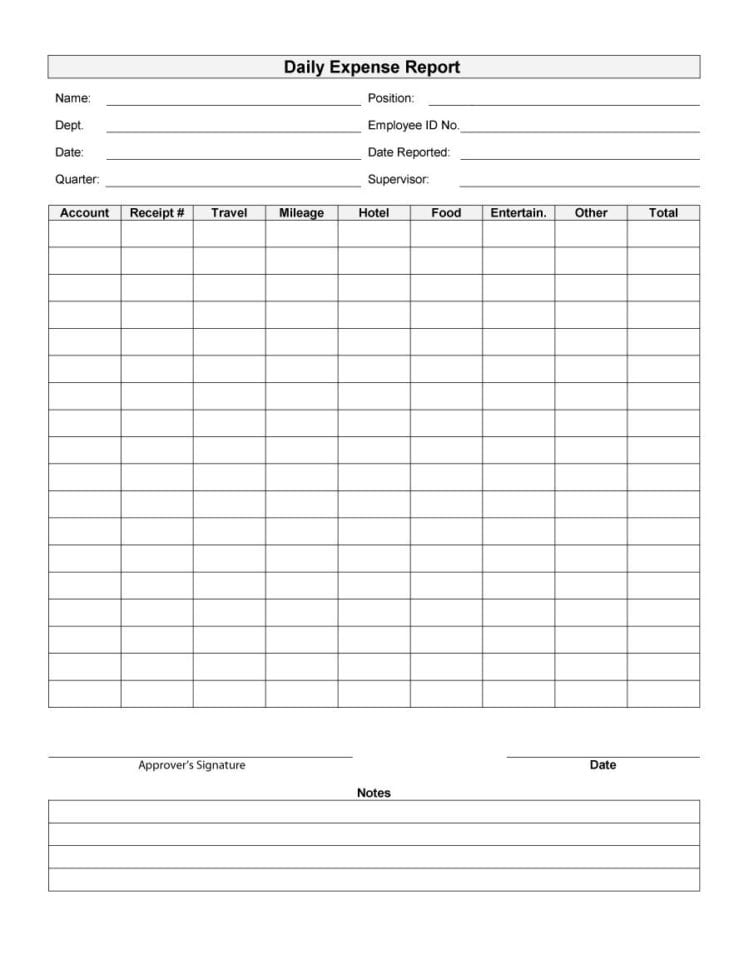 Blank Expense Tracker Printable Atomryte