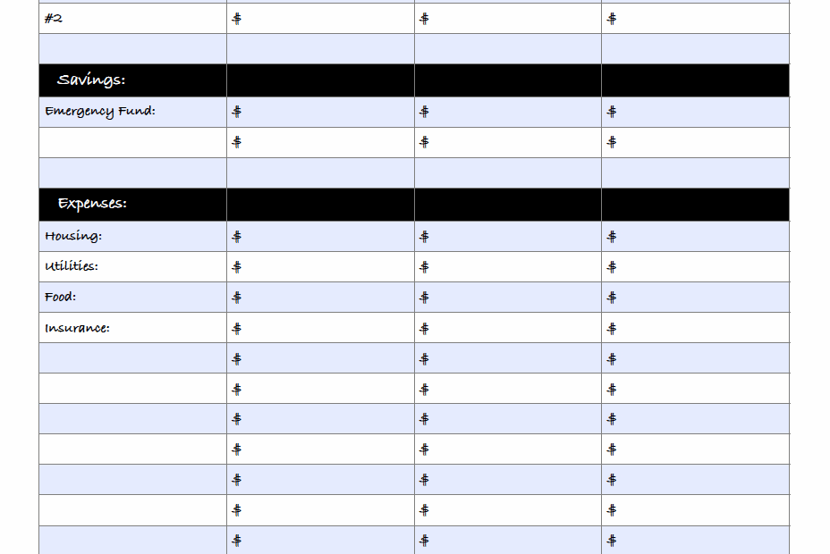 Budget Expense Tracker Printable Crmfity