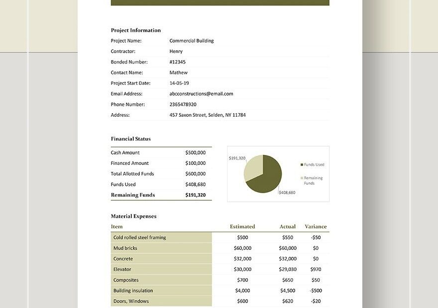 Building Budget Template In Google Docs Excel Word Google Sheets