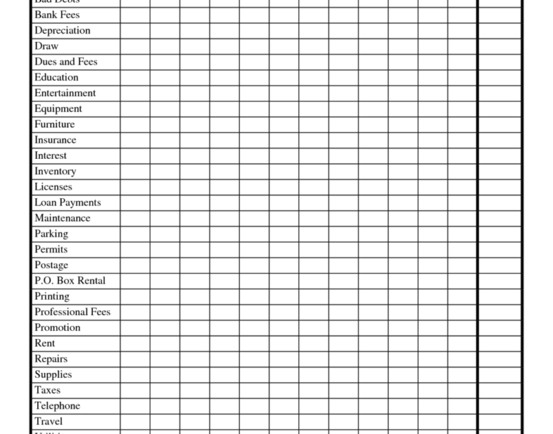 Business Expense Spreadsheet Template Free Db excel