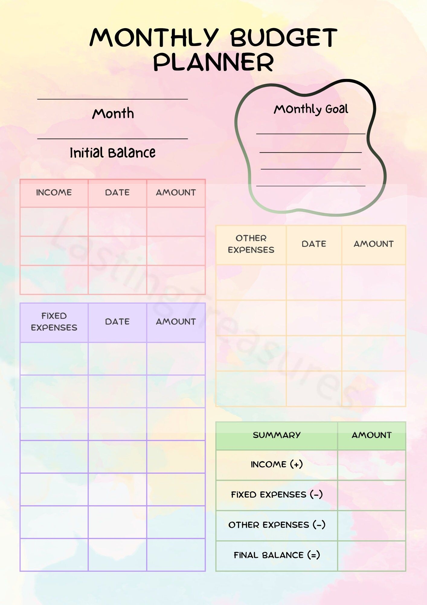 Business Expense Tracker Printable Spreadsheets Ressce