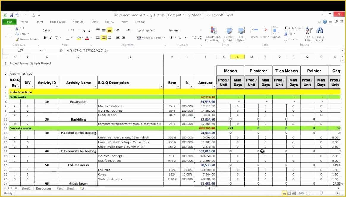 Capacity Planning Excel Template Free Of Rough Cut Capacity Planning 