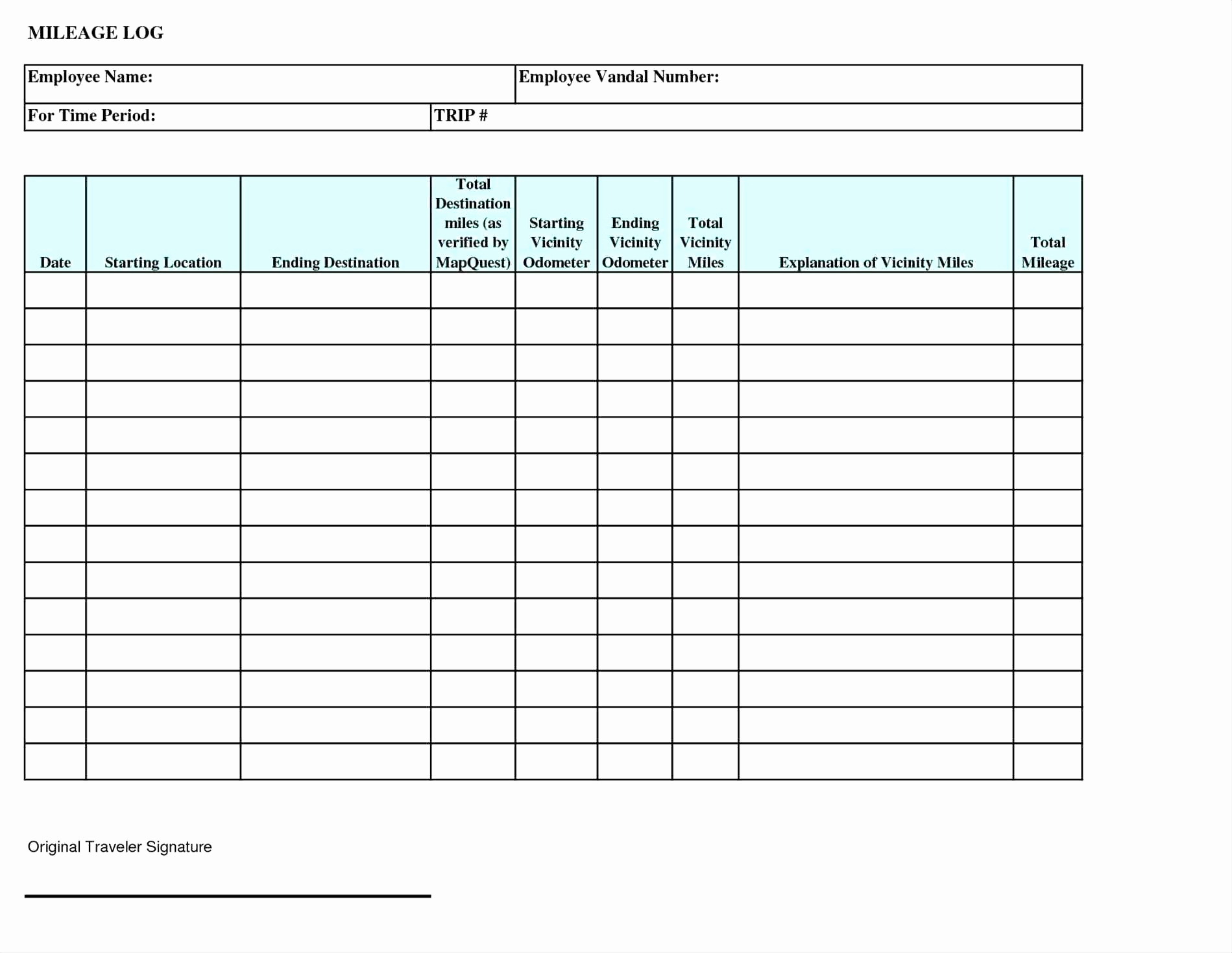 Car Service Log Excel Template