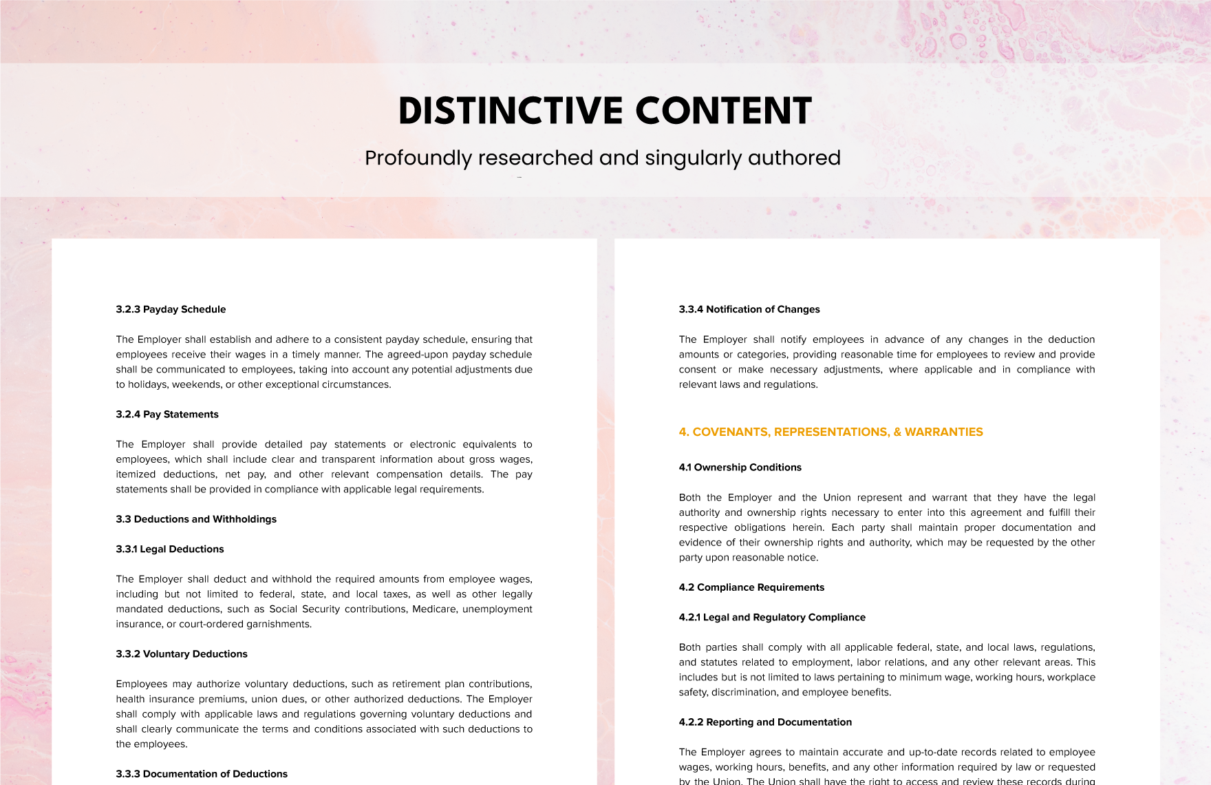 Collective Bargaining Agreement Template CBA In Word Download 