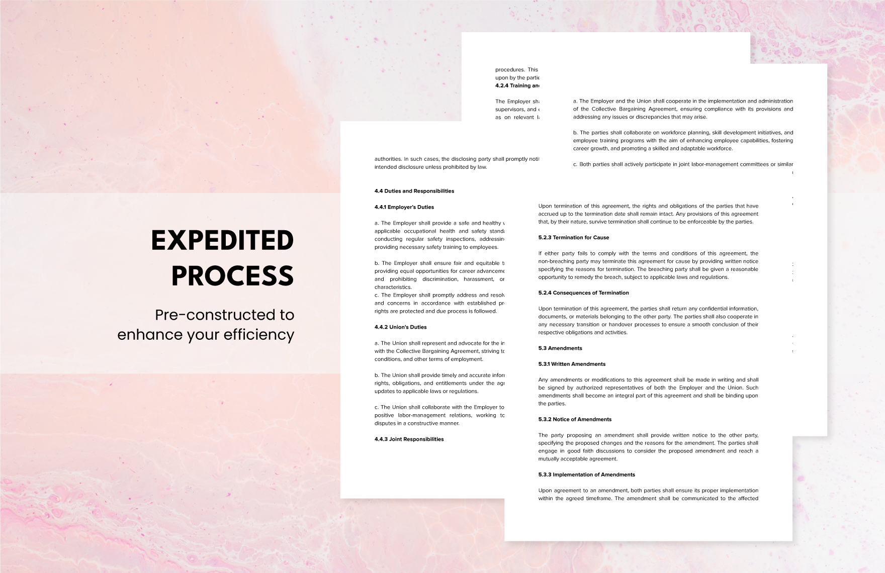 Collective Bargaining Agreement Template CBA In Word Download 