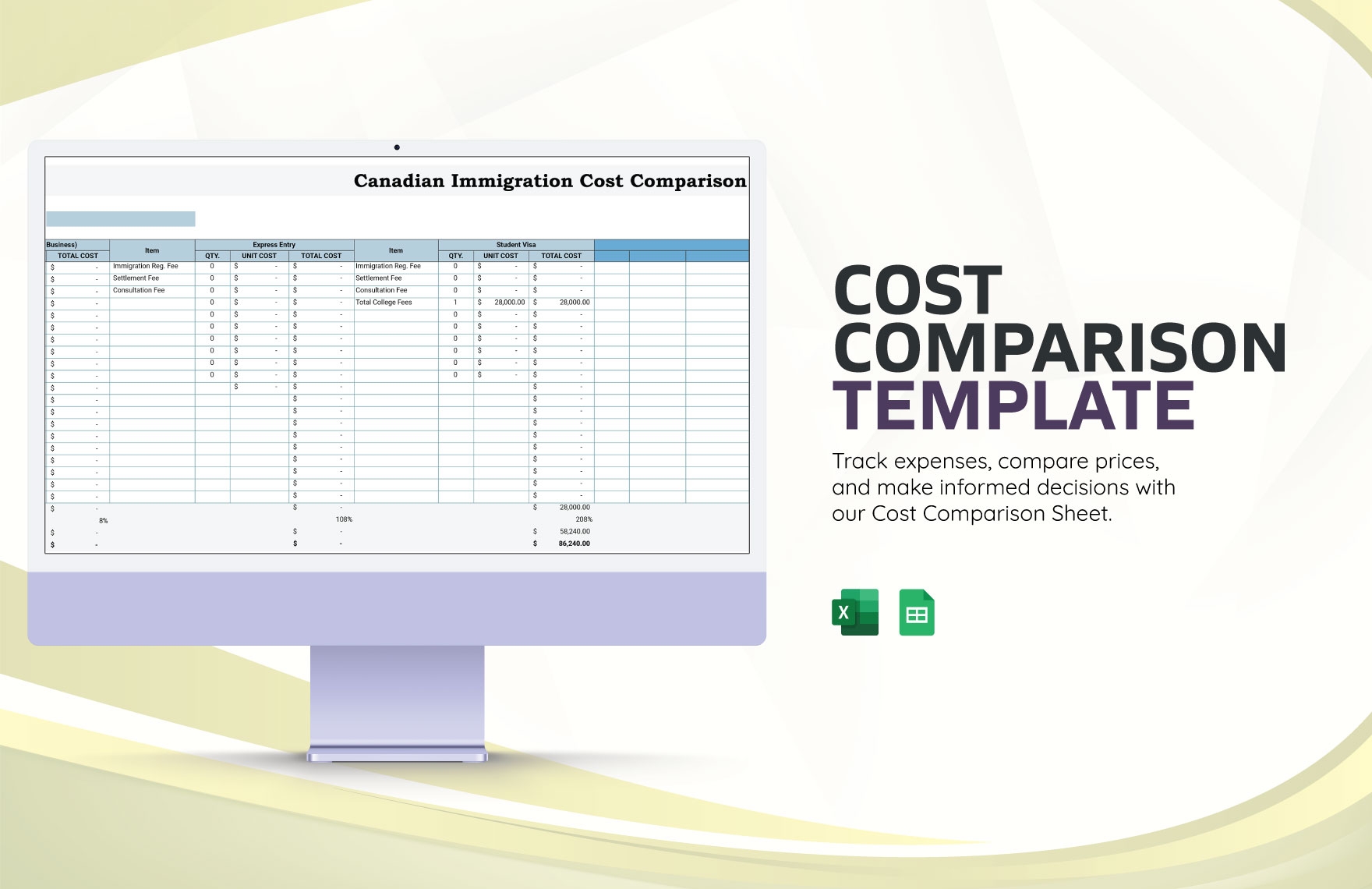 Comparison Templates In Excel FREE Download Template