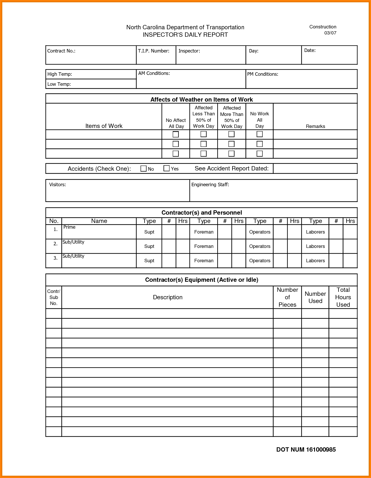 Construction Daily Report Template Excel Emmamcintyrephotography