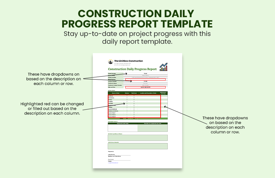 Construction Excel Templates