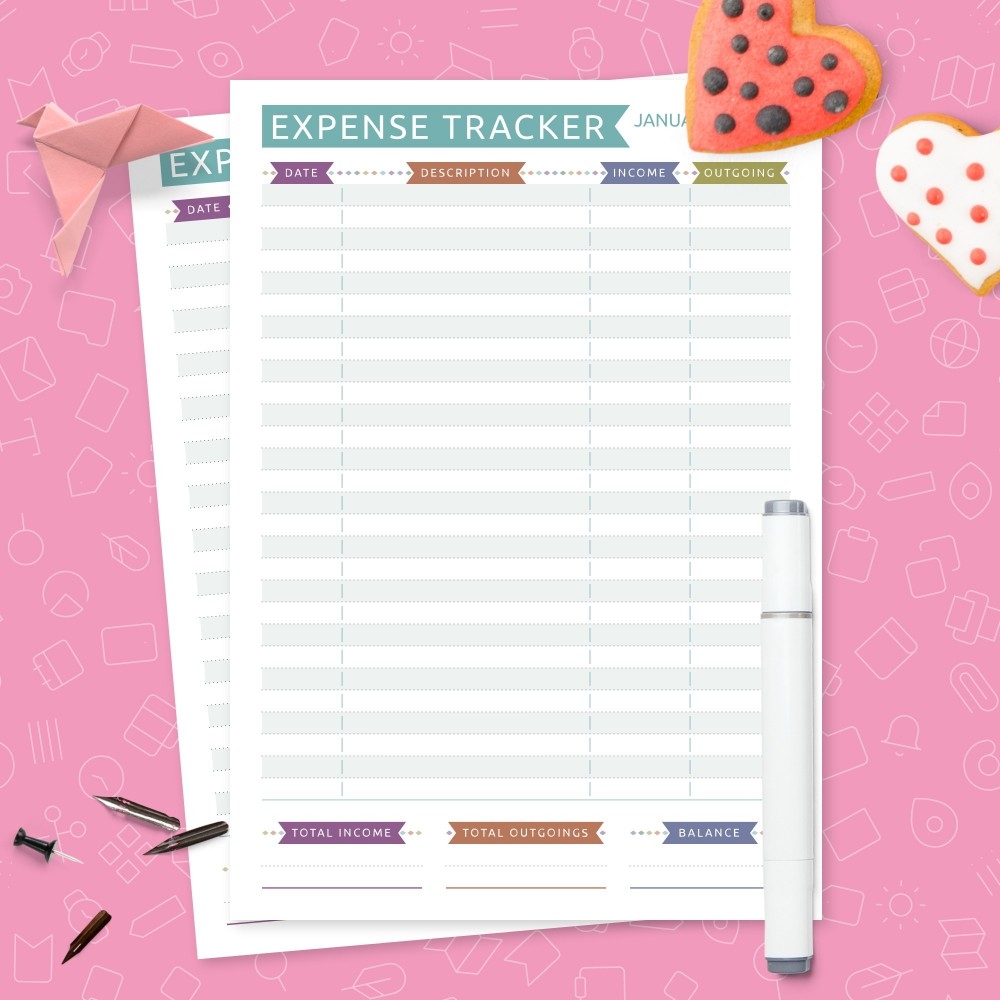 Cute Printable Expense Tracker Assebee