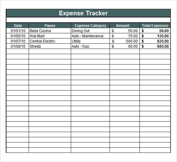 Daily Expense Tracker Printable