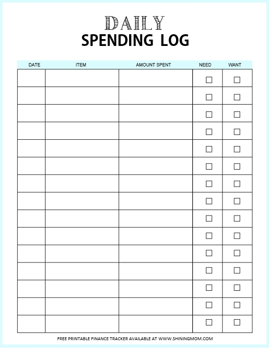 Daily Expense Tracker Printable Template Business PSD Excel Word PDF