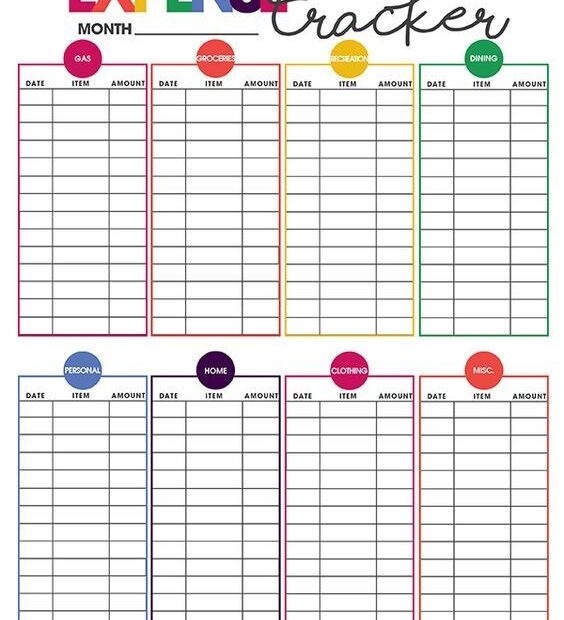 Daily Expenses Printable Polizmf