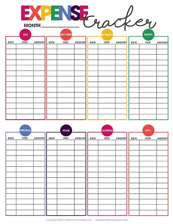 Daily Expenses Printable Polizmf