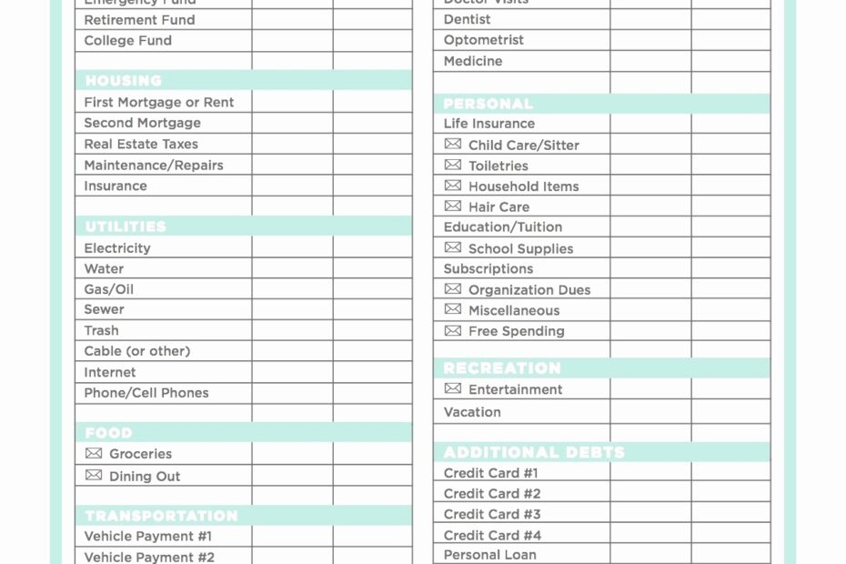 Dave Ramsey Budget Spreadsheet Template Db Excel Printable Worksheets