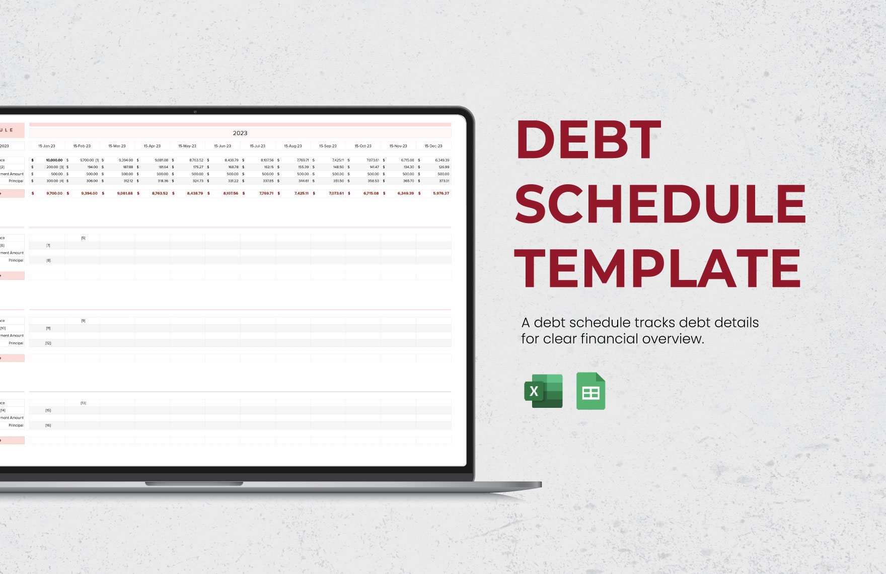 Debt Templates In Excel FREE Download Template
