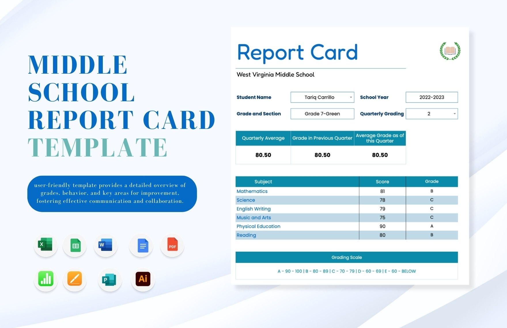 Deped Report Card Template Excel Infoupdate