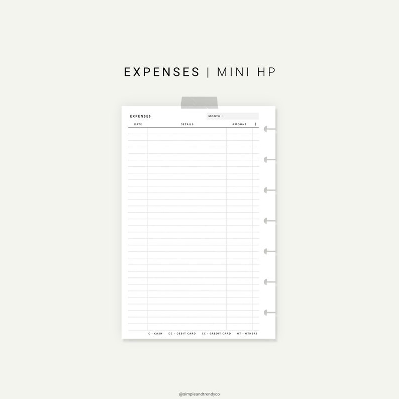 Direct Sales Expense Tracker Printable Happy Planner Gastfantasy