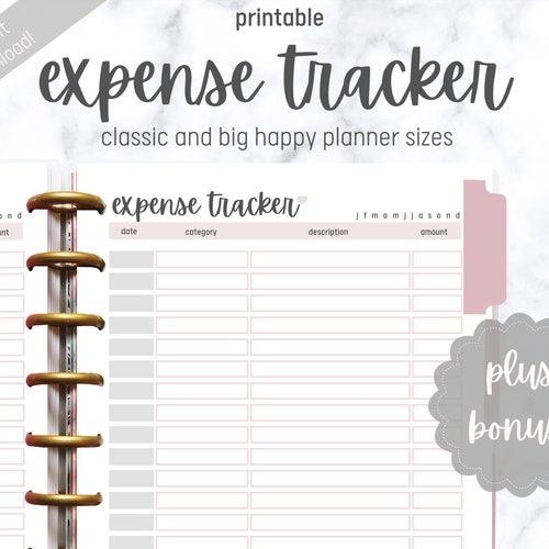 Direct Sales Expense Tracker Printable Happy Planner Mundopolf
