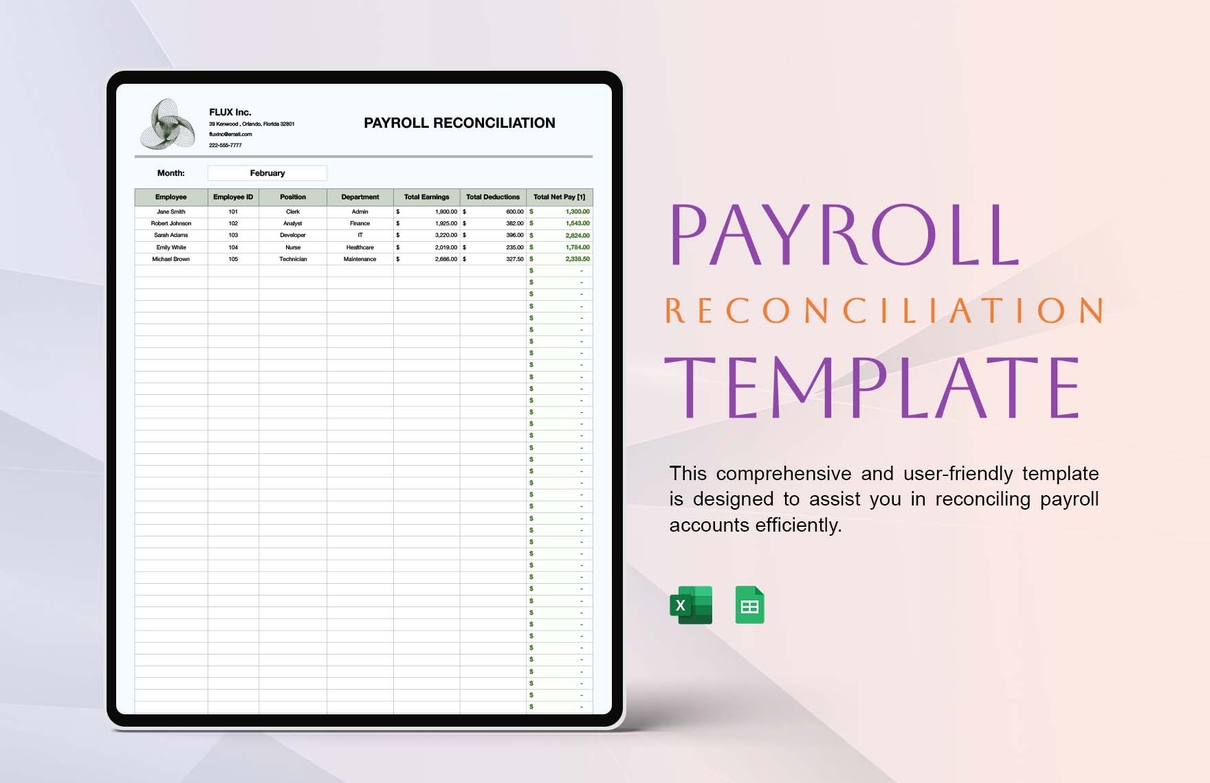 Editable Reconciliation Templates In Excel To Download
