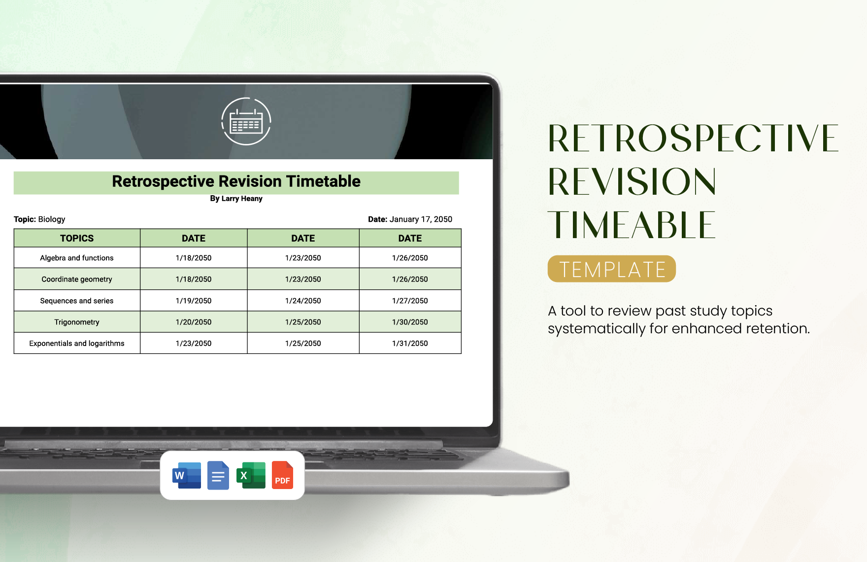 Editable Timetable Templates In PDF To Download