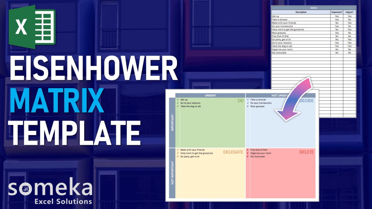 Eisenhower Matrix Template Prioritize Your Tasks In Excel
