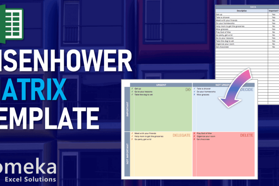 Eisenhower Matrix Template Prioritize Your Tasks In Excel