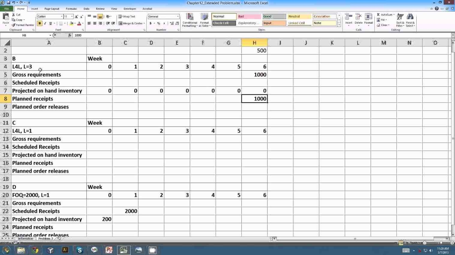 Excel BOM Template