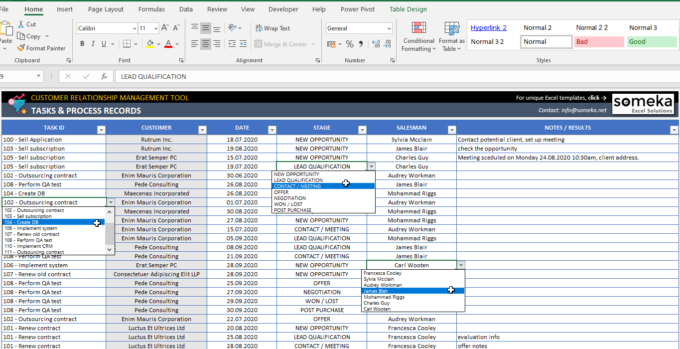 Excel CRM Template Manage Your CRM System In Excel 