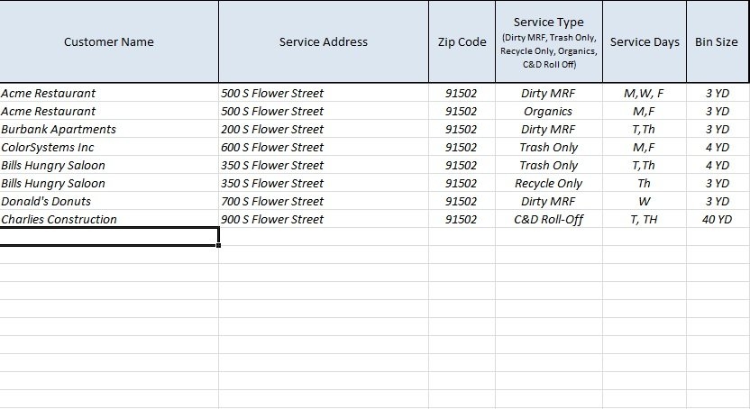 Excel Customer Database Template