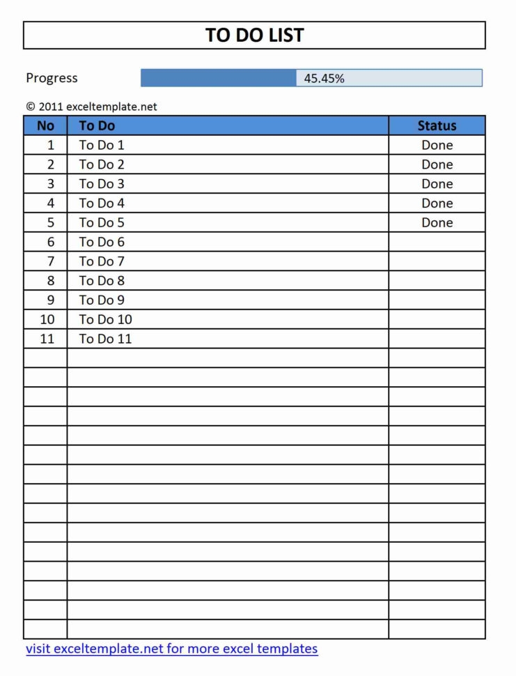 Excel Do List Template To To Do Spreadsheet Template Db excel
