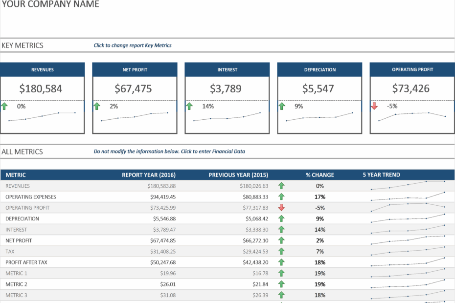 Excel Financial Report Templates